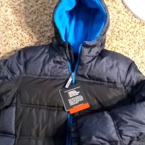 NWT. Zero Xposur black with blue trim kids jacket.
